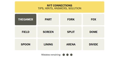 connections puzzle.